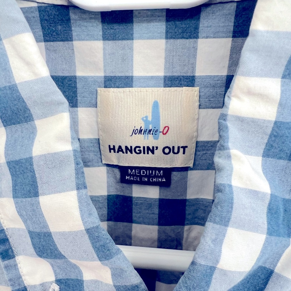 Johnnie-O Hangin Out Gingham Short Sleeve Button Down Shirt - Picture 2 of 3